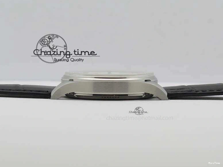 MIROTIME 1223 Effortless Portuguese IW544404 SS White Dial On Black Leather Strap A 7257